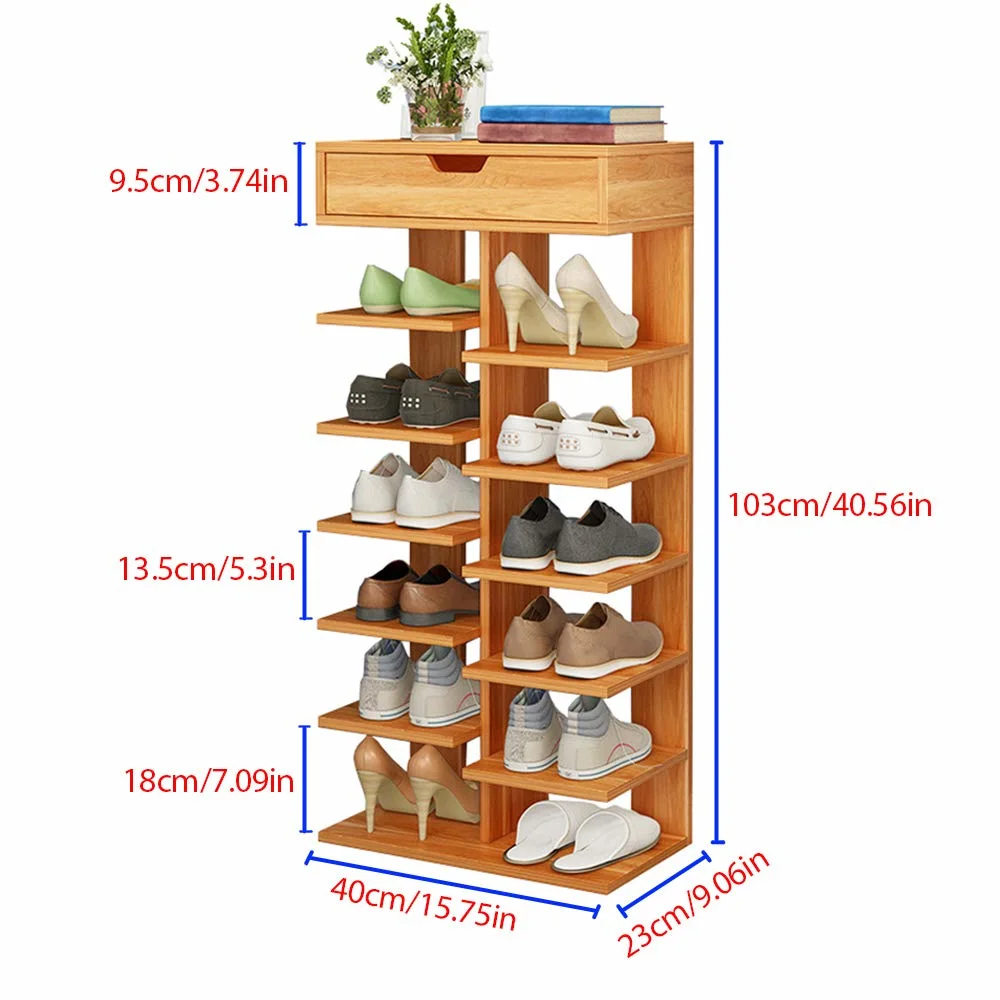 Space Saving for Kitchen Bamboo Spice Storage Rack 4tier Cabinet Storage Organizer for Drawer